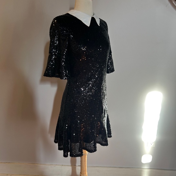 Venus Peter Pan Collar Sequin Party Dress xs - Picture 2 of 6